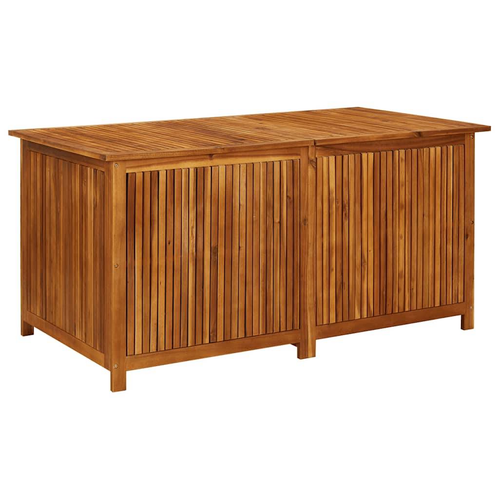 Boîte de rangement jardin bois d'acacia naturel 150 x 80 x 75 cm - PANGIVO - Image 2