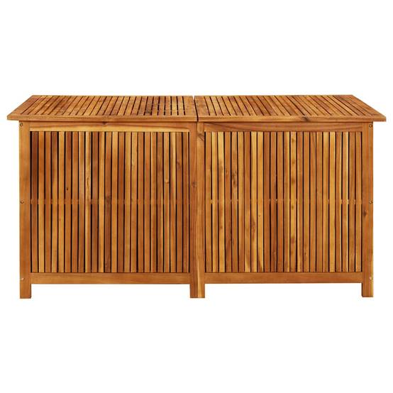 Boîte de rangement jardin bois d'acacia naturel 150 x 80 x 75 cm - PANGIVO - Image 4