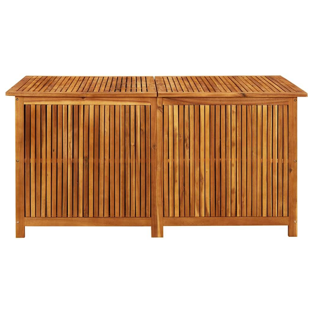 Boîte de rangement jardin bois d'acacia naturel 150 x 80 x 75 cm - PANGIVO - Image 4