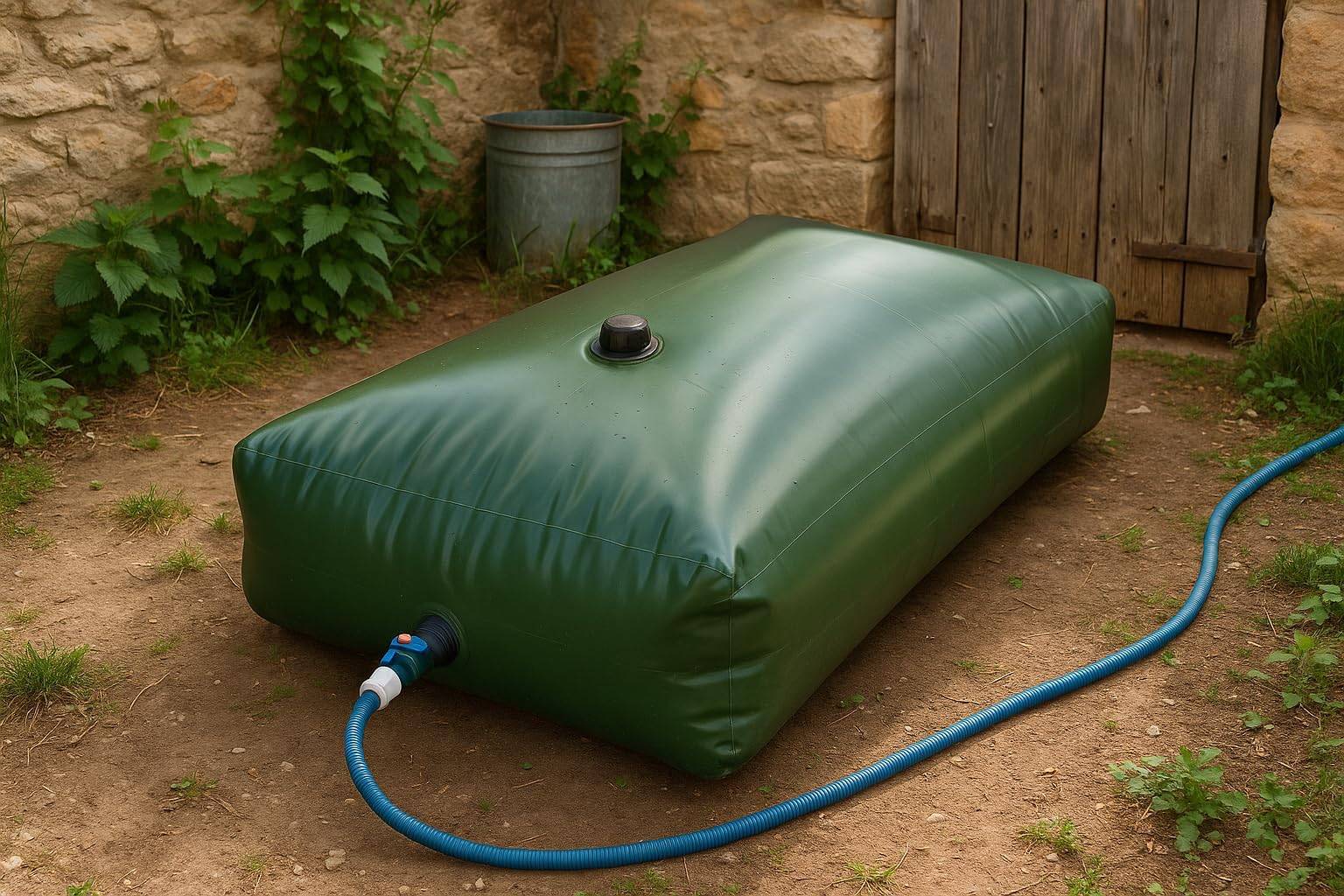 Jardibric - Jardibric – Réserve Eau Souple 500L – Cuve Récupération Eau de Pluie Pliable Jardin - Image 6