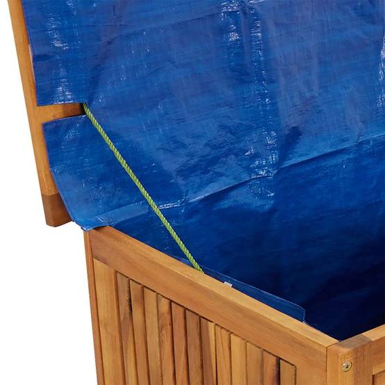 Coffre de rangement de jardin bois d'acacia naturel 90 x 50 x 58 cm - PANGIVO - Image 10