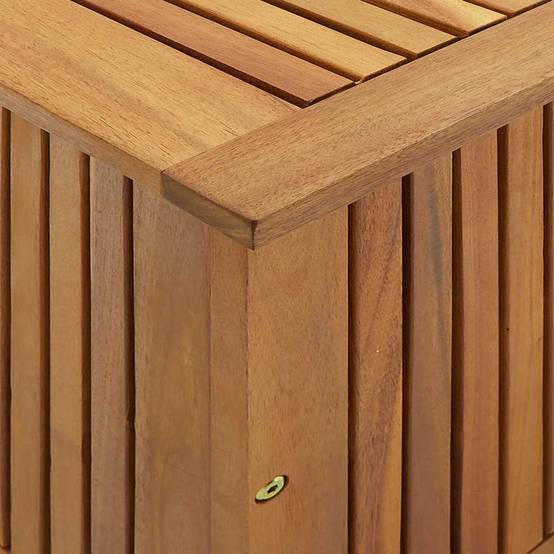Coffre de rangement de jardin bois d'acacia naturel 90 x 50 x 58 cm - PANGIVO - Image 9