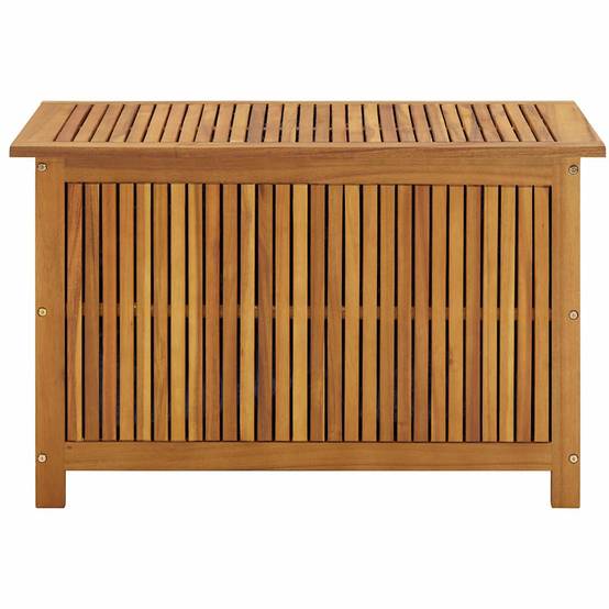 Coffre de rangement de jardin bois d'acacia naturel 90 x 50 x 58 cm - PANGIVO - Image 4