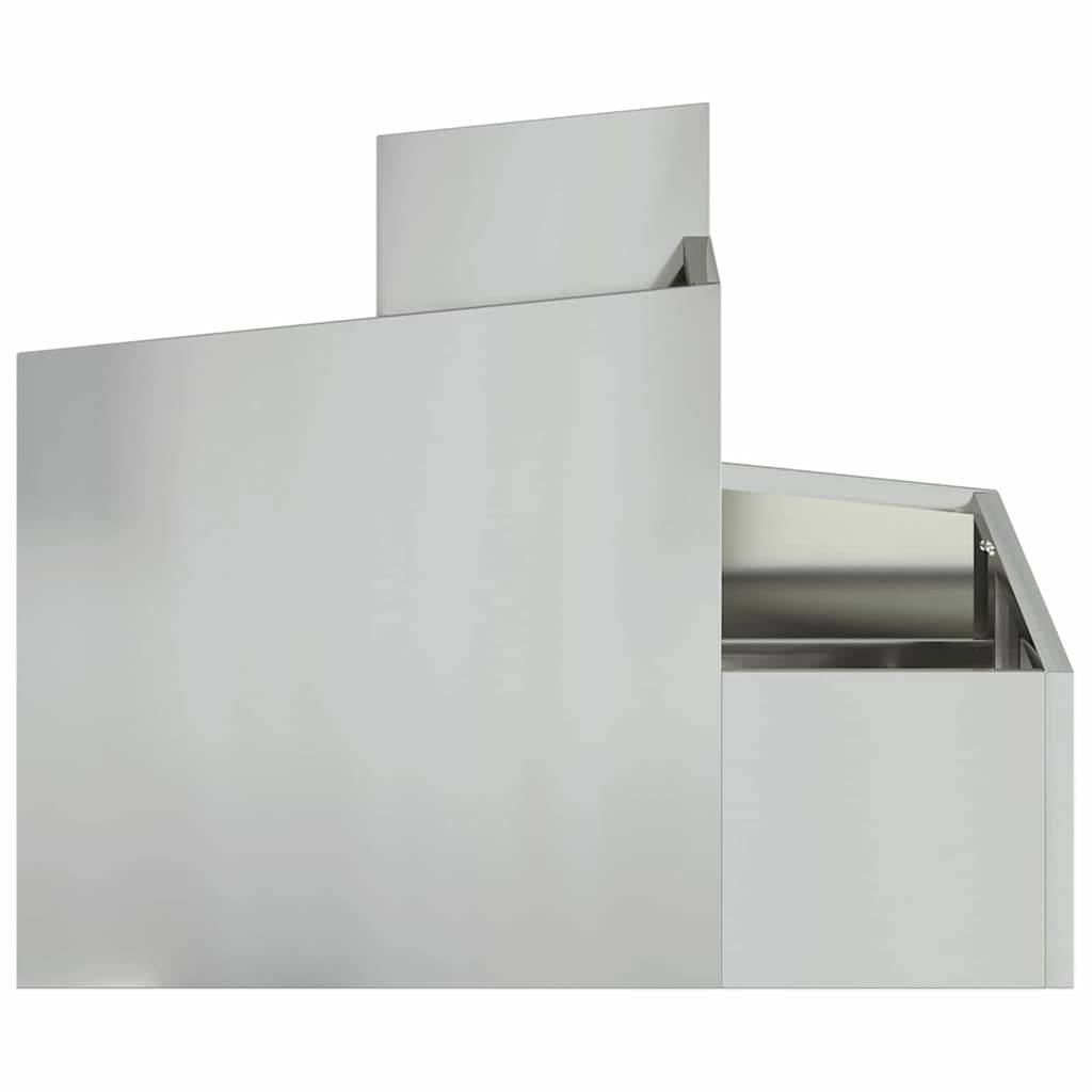 Maison Chic - Cache-pot, Pot De Fleurs Argent 60 x 60 x 50 cm Acier galvanisé g345 - Image 5