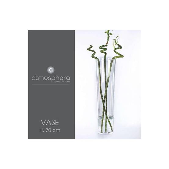 Vase Design "Conique" 70cm Transparent - Image 2