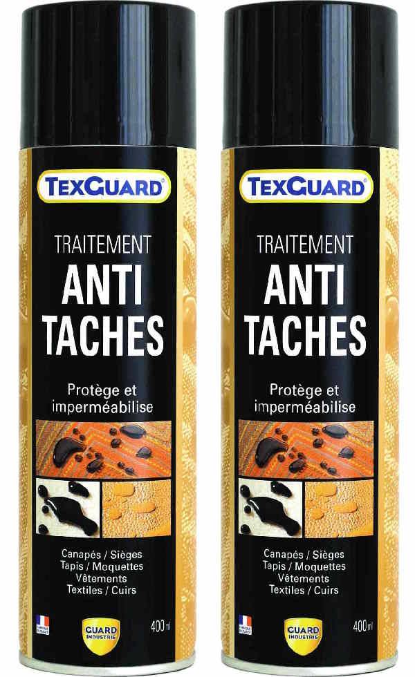 Imperméabilisant Tissu et Cuir Antitache TEXGUARD 2 Aérosols Velours Hydrofuge Incolore et Invisible Canapé Tapis Rideau Moquette - Image 1