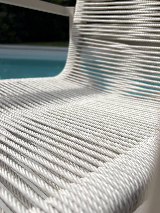 Dcb Garden - Fauteuil de jardin en aluminium et corde tissée - Grège - MEXICO - Image 5