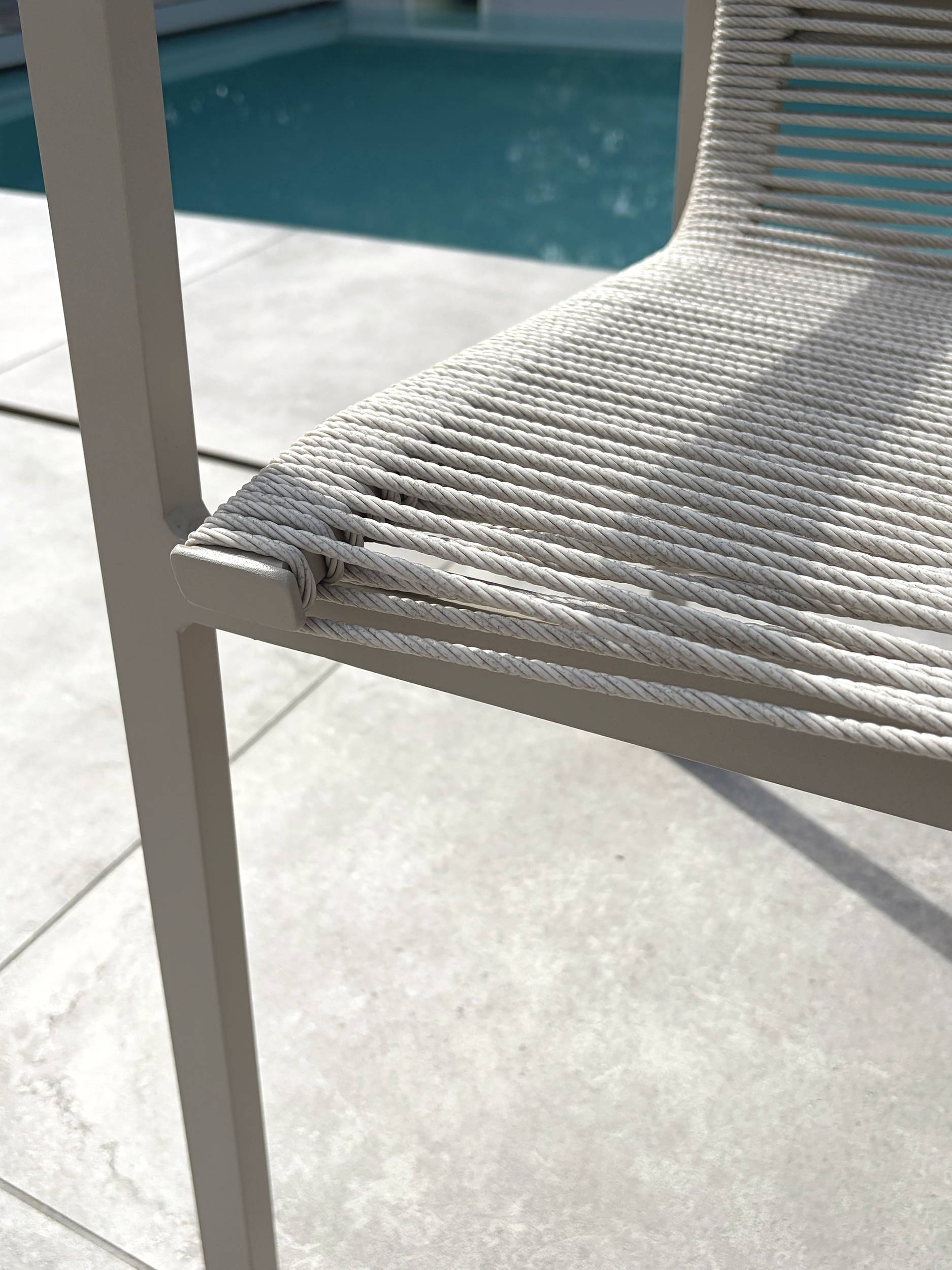 Dcb Garden - Fauteuil de jardin en aluminium et corde tissée - Grège - MEXICO - Image 6
