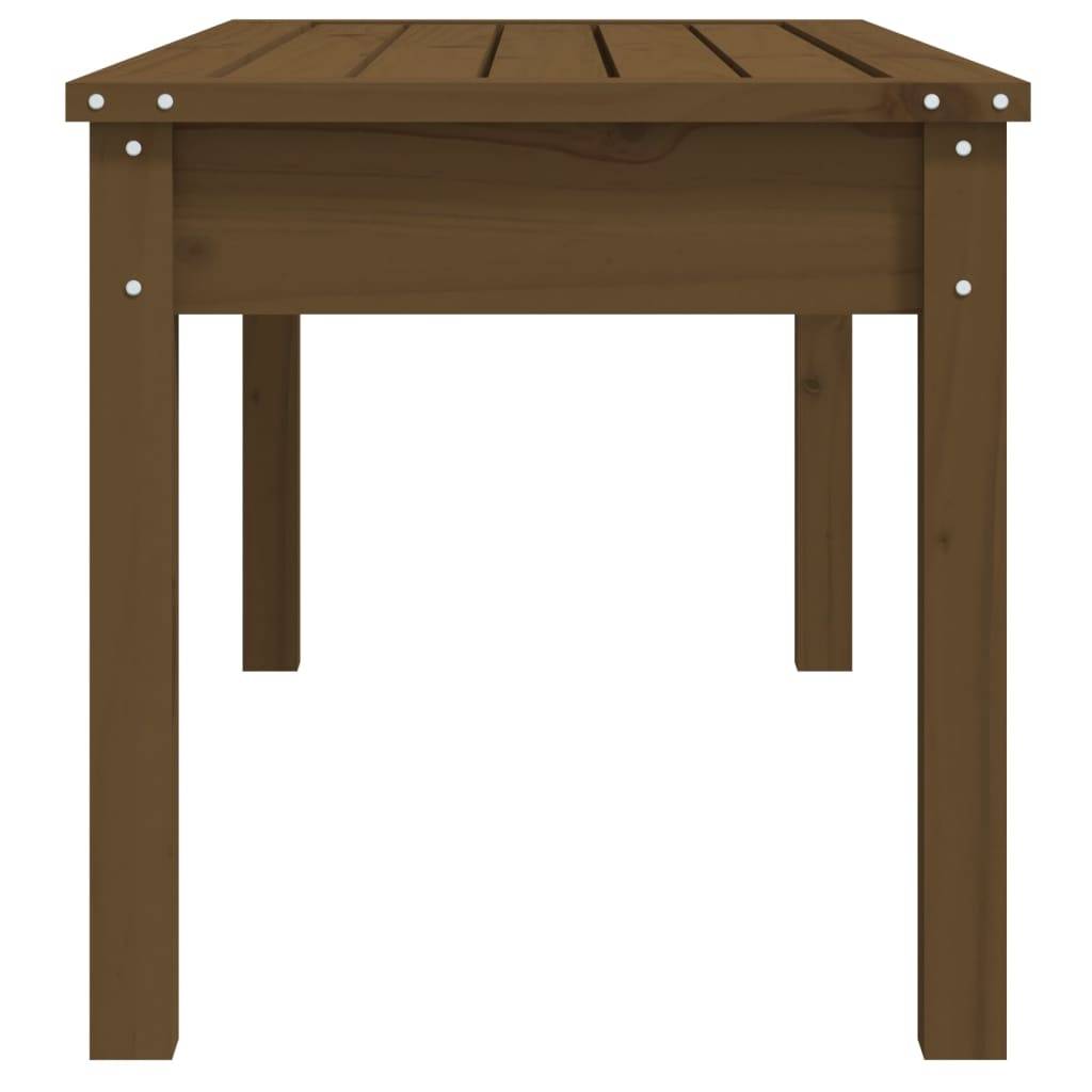 Helloshop26 - Banc de jardin meuble de patio d'extérieur terrasse109 x 44 x 45 cm bois de pin massif marron miel - Imagen 3
