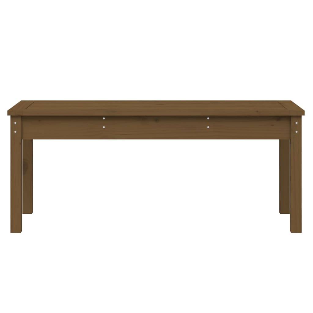 Helloshop26 - Banc de jardin meuble de patio d'extérieur terrasse109 x 44 x 45 cm bois de pin massif marron miel - Imagen 2