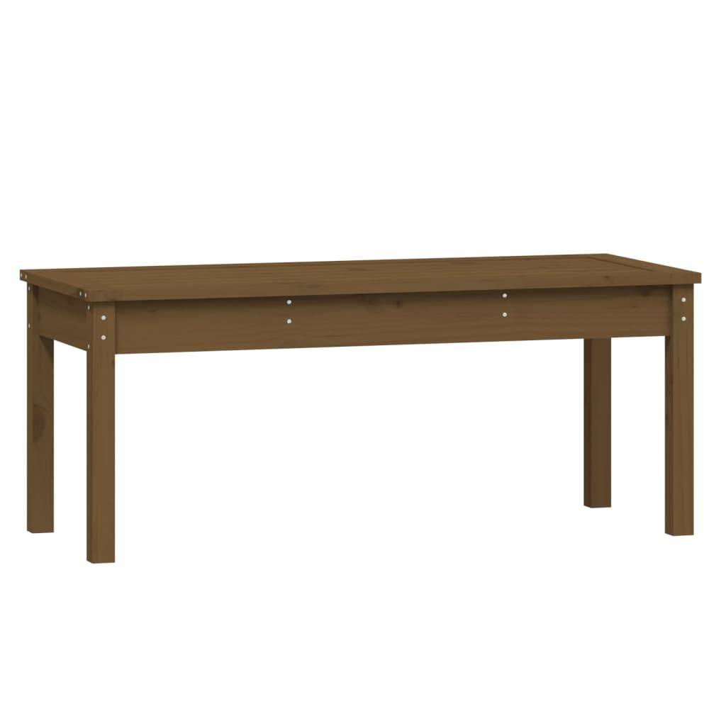 Helloshop26 - Banc de jardin meuble de patio d'extérieur terrasse109 x 44 x 45 cm bois de pin massif marron miel - Imagen 1