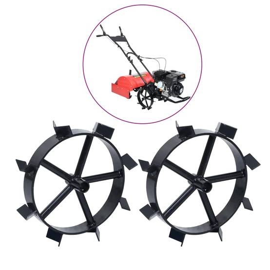 PANGIVO - Roues pour motoculteur métal noir 34 x 34 cm - PANGIVO - Image 1