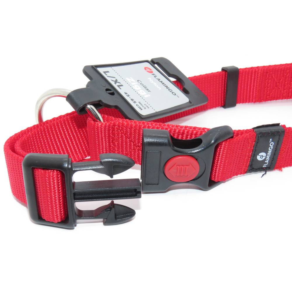 Collier Ziggi rouge 45 -65 cm 25 MM taille L pour chien - Image 3