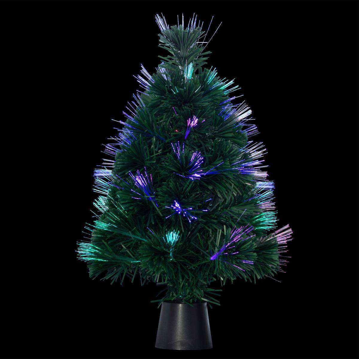 Sapin lumineux fibre optique Budapest 3 LED H.45cm en box palette FEERIC LIGHTS & CHRISTMAS - Image 1