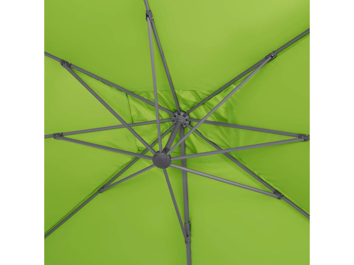 Parasol Jardin Déporté Alu "sun 4 " - Rectangle - 3 X 4 M - Vert - Dalles à Lester Incluses -habitat Et Jardin - Imagen 2