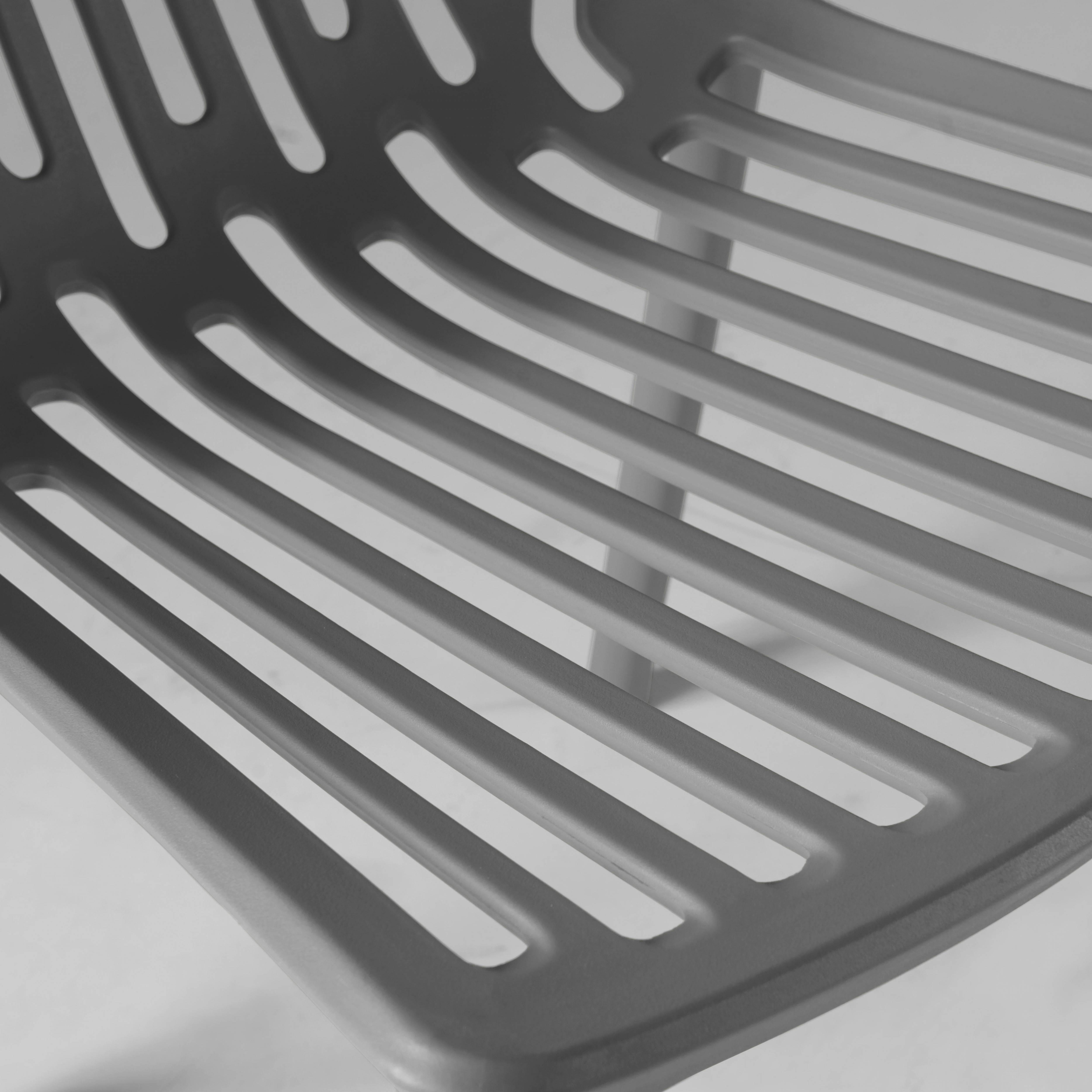 Oviala - Chaise de jardin ajourée en plastique gris Paris - Oviala - Imagen 6