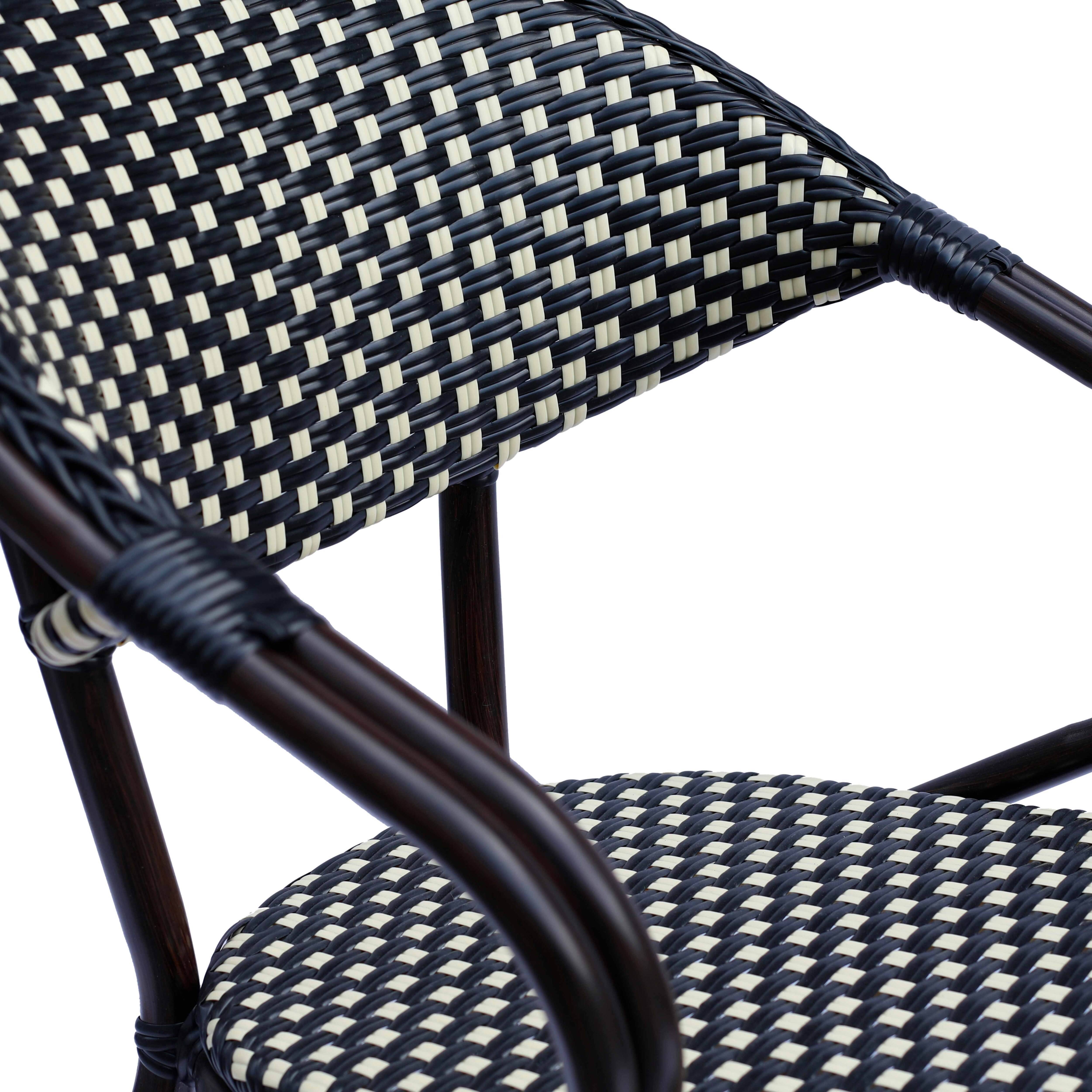 Oviala - Fauteuil de terrasse bistrot parisien en aluminium noir Levallois - Oviala - Image 6