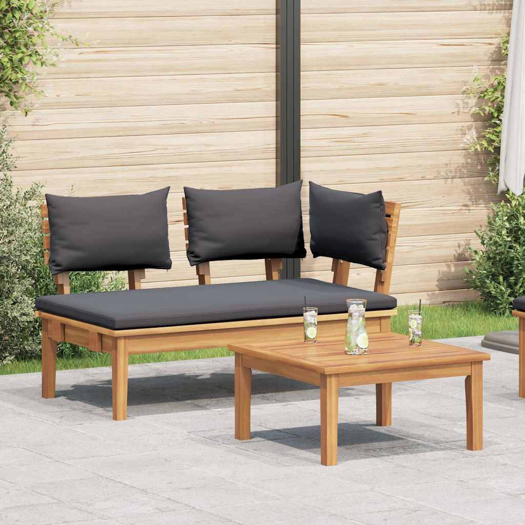 ComfortXL - Mobilier de Jardin Bois de Teck Set Banc 2 Places et Table pour Balcon Terrasse Marron – ComfortXL Outdoor Living
