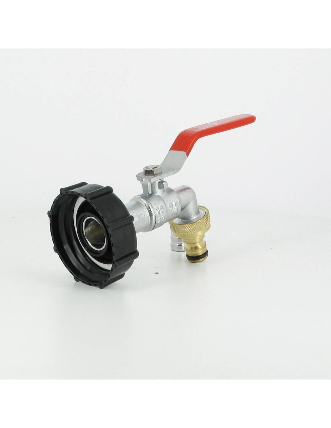 Raccord cuve eau S60X6 - Robinet laiton chromé 15 mm + Nez 20x27 - Imagen 5