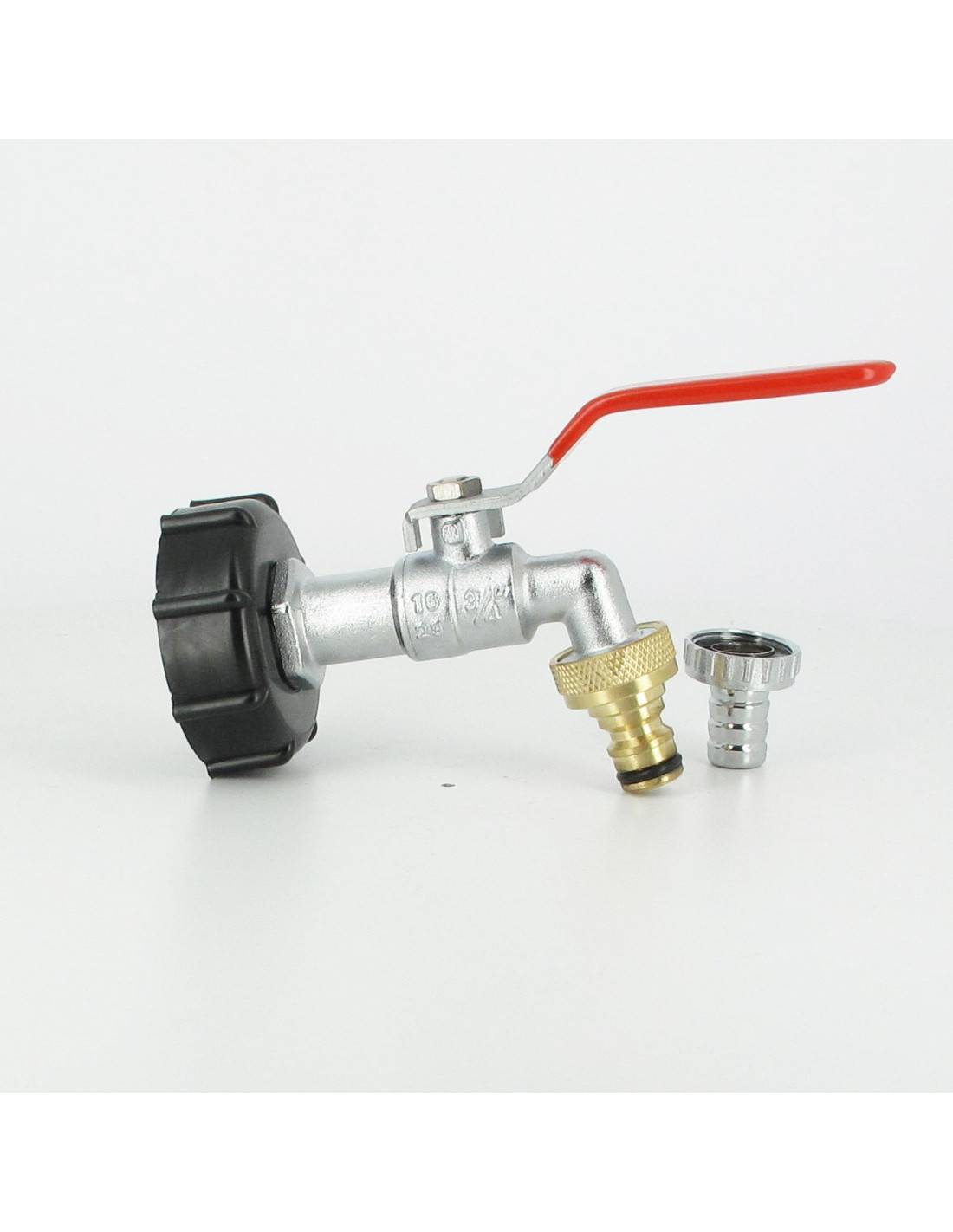 Raccord cuve eau S60X6 - Robinet laiton chromé 15 mm + Nez 20x27 - Imagen 4