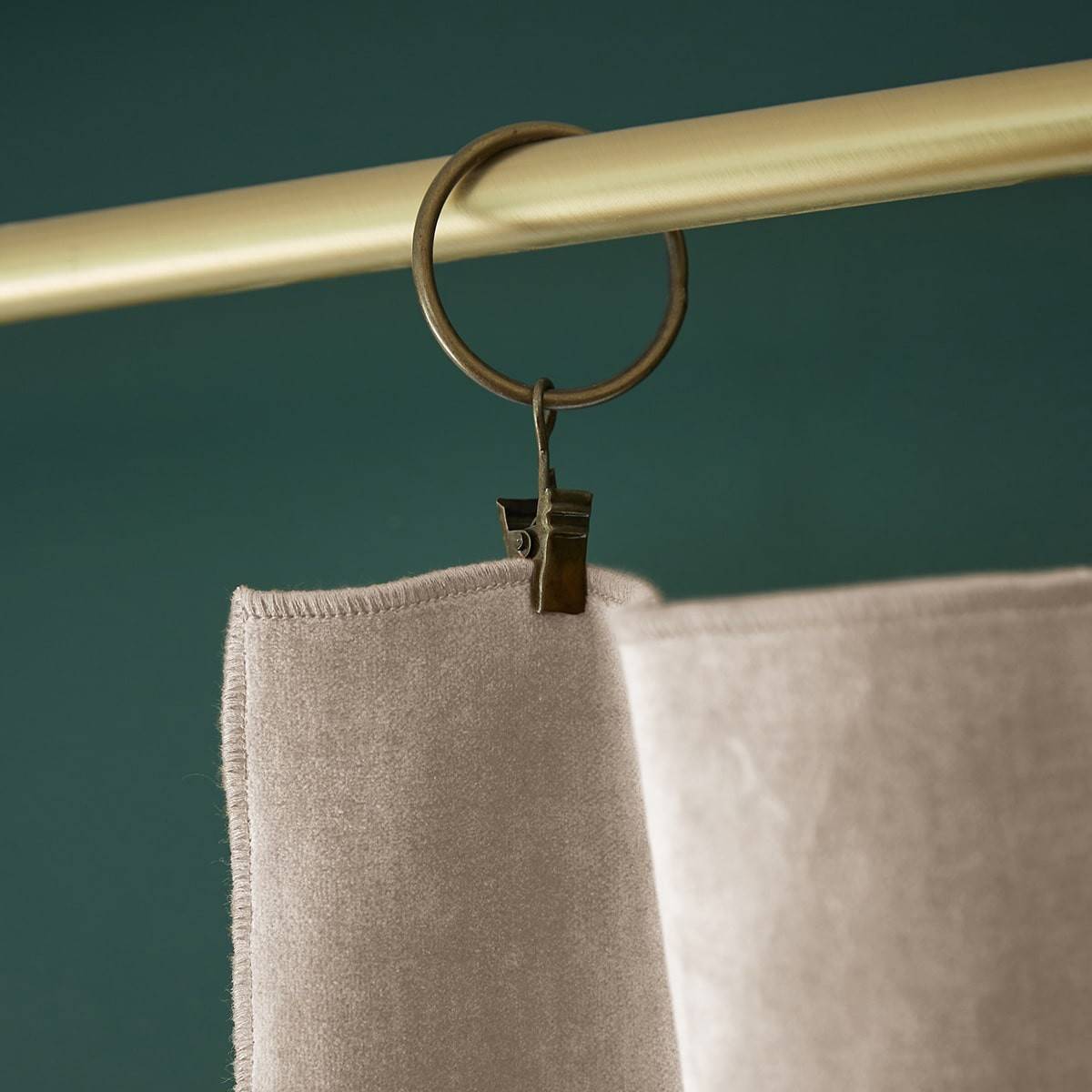 Rideau Ajustable Double Gaze de Coton avec 8 Anneaux Pince GAÏA – Hauteur Modulable - Blanc - Maison - 44.90