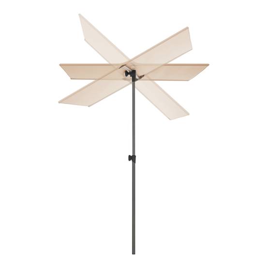 Parasol inclinable à 360° rectangulaire 180 x 130 cm sable - Image 3