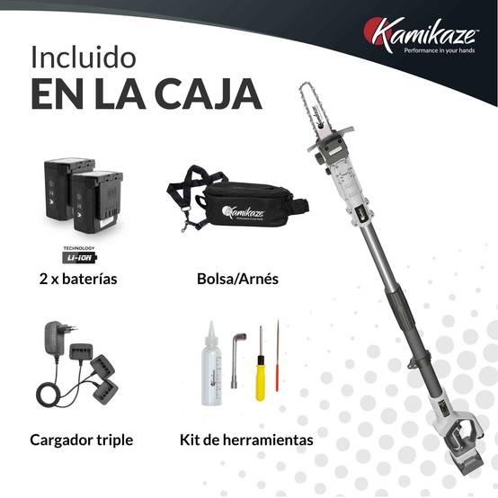 KAMIKAZE KVS7000P. Scie sans fil en hauteur. Découpe Ø 160 mm. Puissance maximale 1200 W. Comprend deux batteries au lithium. - Image 3