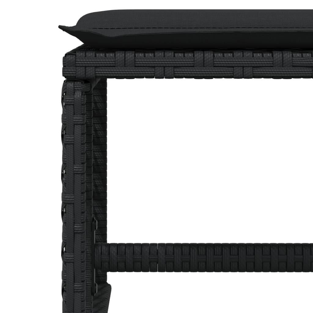 ComfortXL - Salon de Jardin Encastrable 14 Personnes Noir, Résine Tressée et Coussins Noirs Confortables – ComfortXL Outdoor Living - Image 10