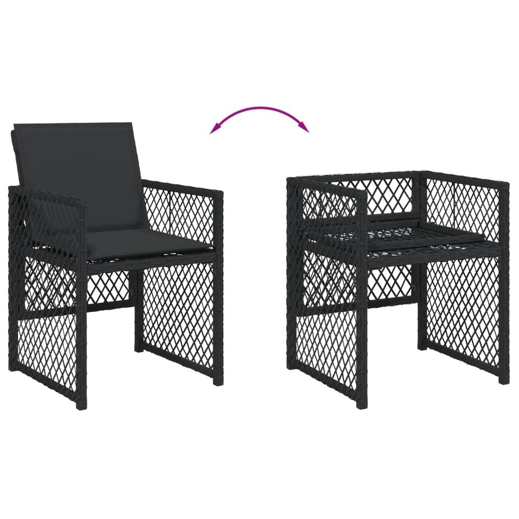 ComfortXL - Salon de Jardin Encastrable 14 Personnes Noir, Résine Tressée et Coussins Noirs Confortables – ComfortXL Outdoor Living - Image 7
