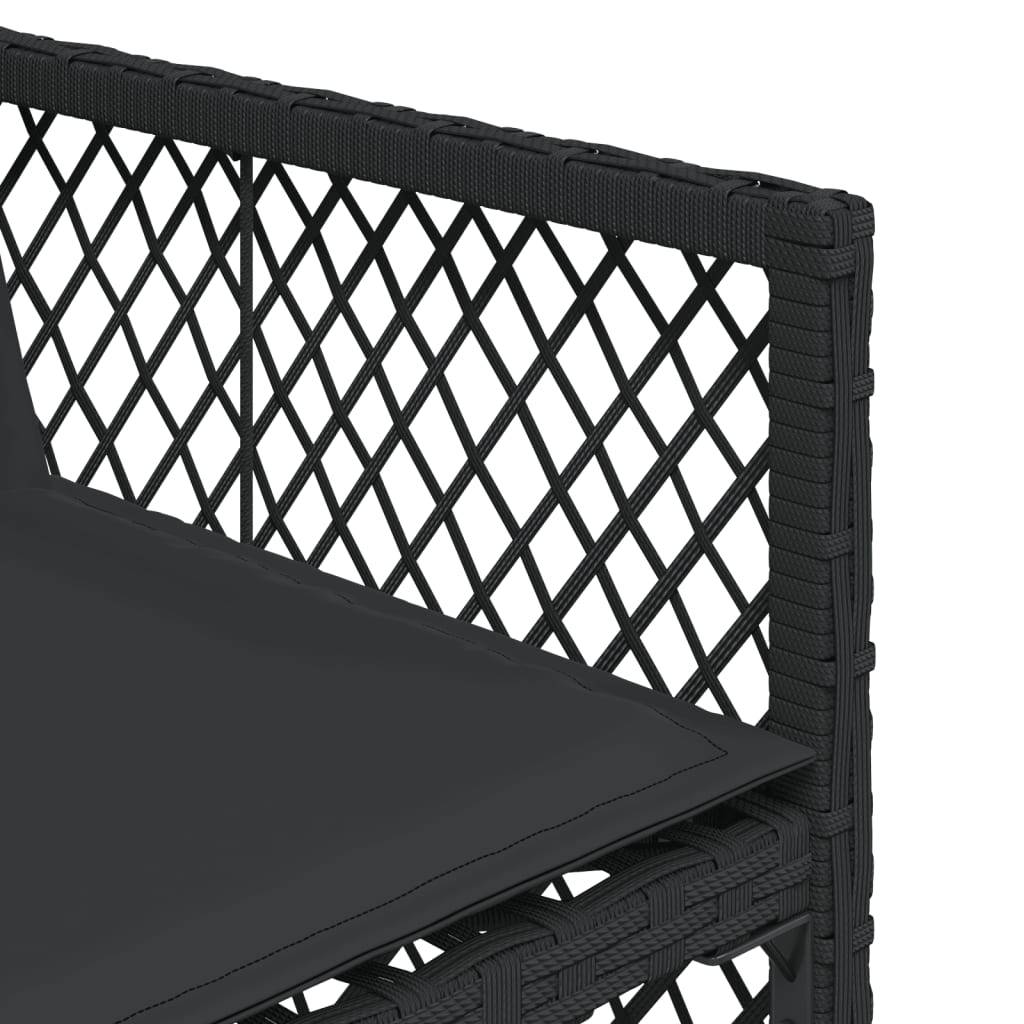 ComfortXL - Salon de Jardin Encastrable 14 Personnes Noir, Résine Tressée et Coussins Noirs Confortables – ComfortXL Outdoor Living - Image 9
