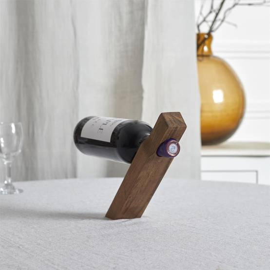 The Home Deco Factory - Support à Bouteille de Vin "Acacia" 26cm Marron - Image 5