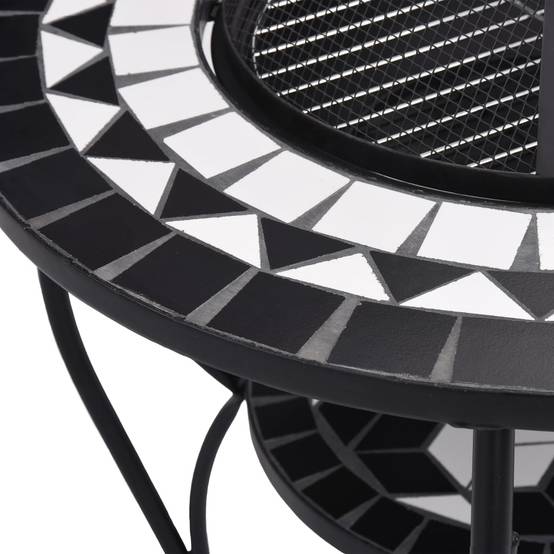 Maison Chic - Table de jardin - Table de foyer mosaïque Noir et blanc 68 cm Céramique HL940 - Image 7
