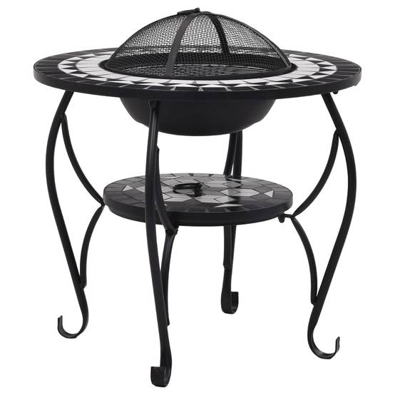 Maison Chic - Table de jardin - Table de foyer mosaïque Noir et blanc 68 cm Céramique HL940 - Image 1