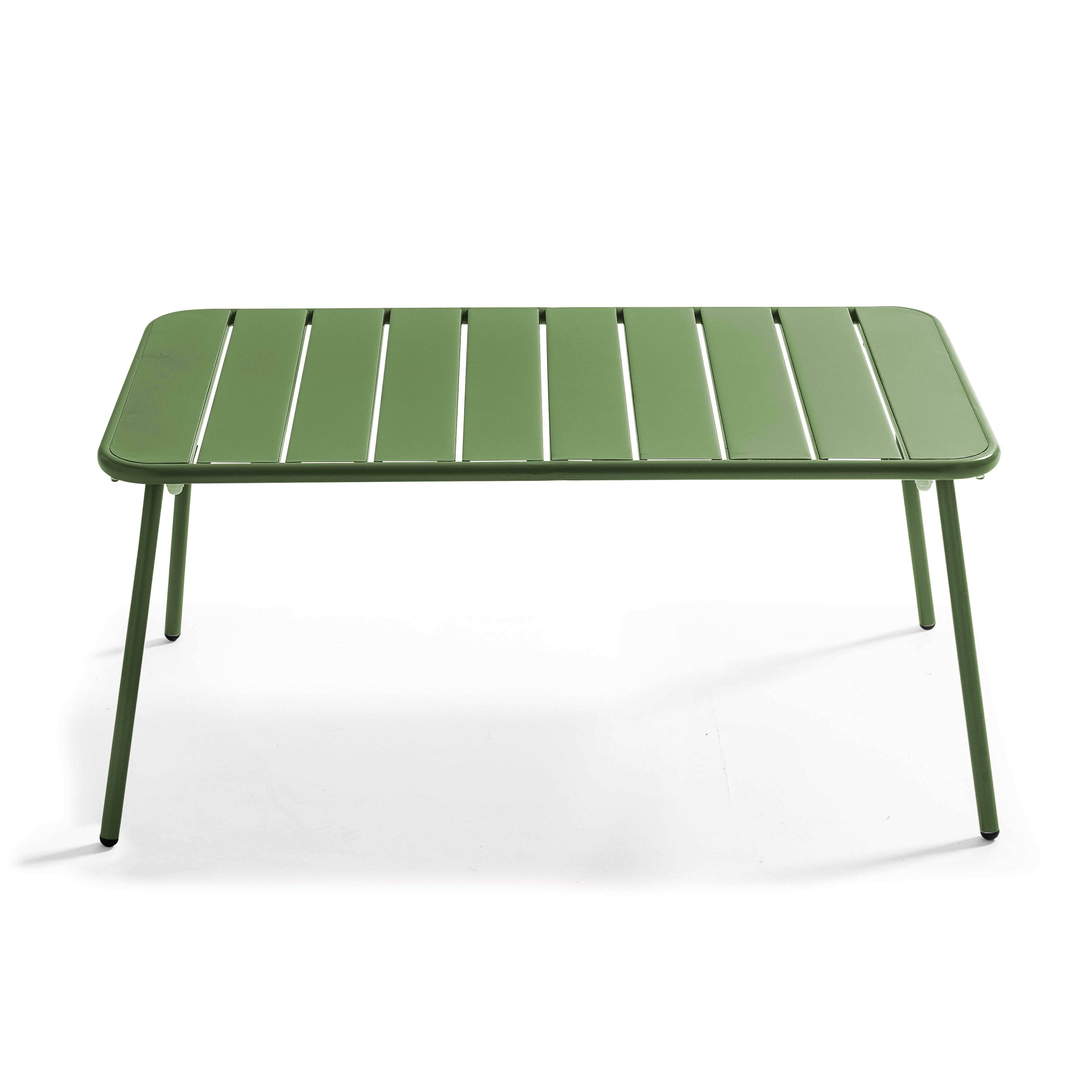 Oviala - Table basse de jardin acier vert cactus Palavas - Oviala - Imagen 4