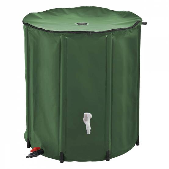 Réservoir souple, récupérateur d'eau de pluie pliable - 200 L - Vert - Linxor - Image 1