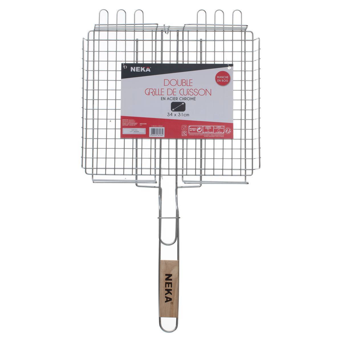 Hesperide - Grille de barbecue rectangulaire panier 34x31cm Hespéride - Imagen 2