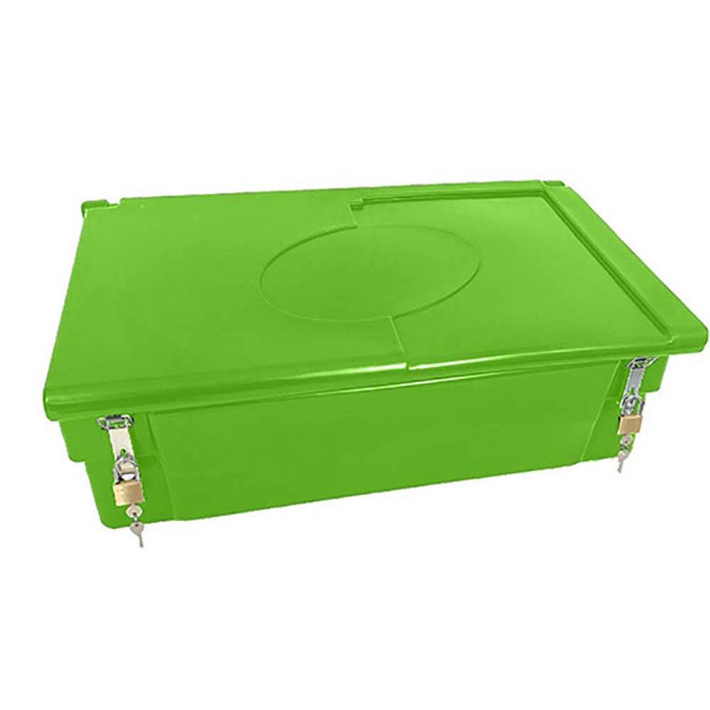 Coffre de jardin 100l avec grenouillères et cadenas- plast'up rotomoulage - Imagen 1