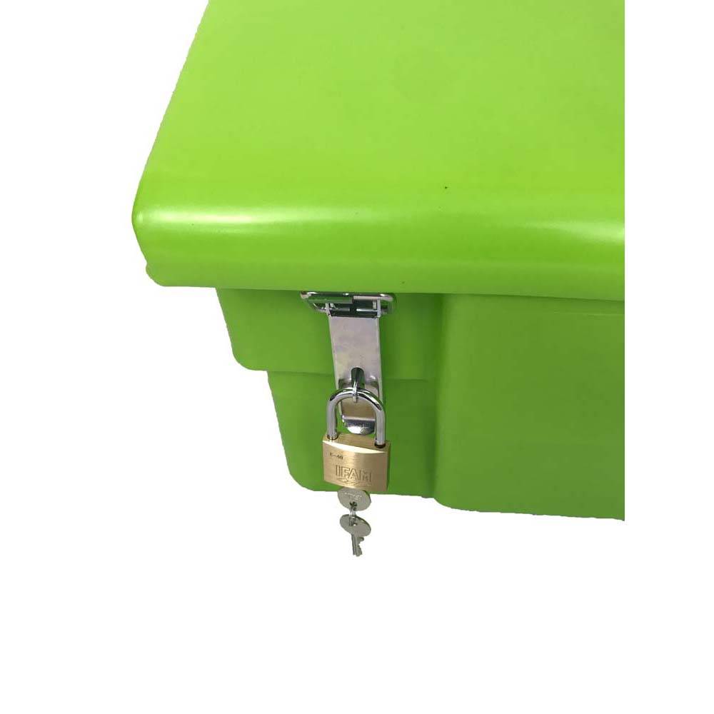 Coffre de jardin 100l avec grenouillères et cadenas- plast'up rotomoulage - Imagen 4