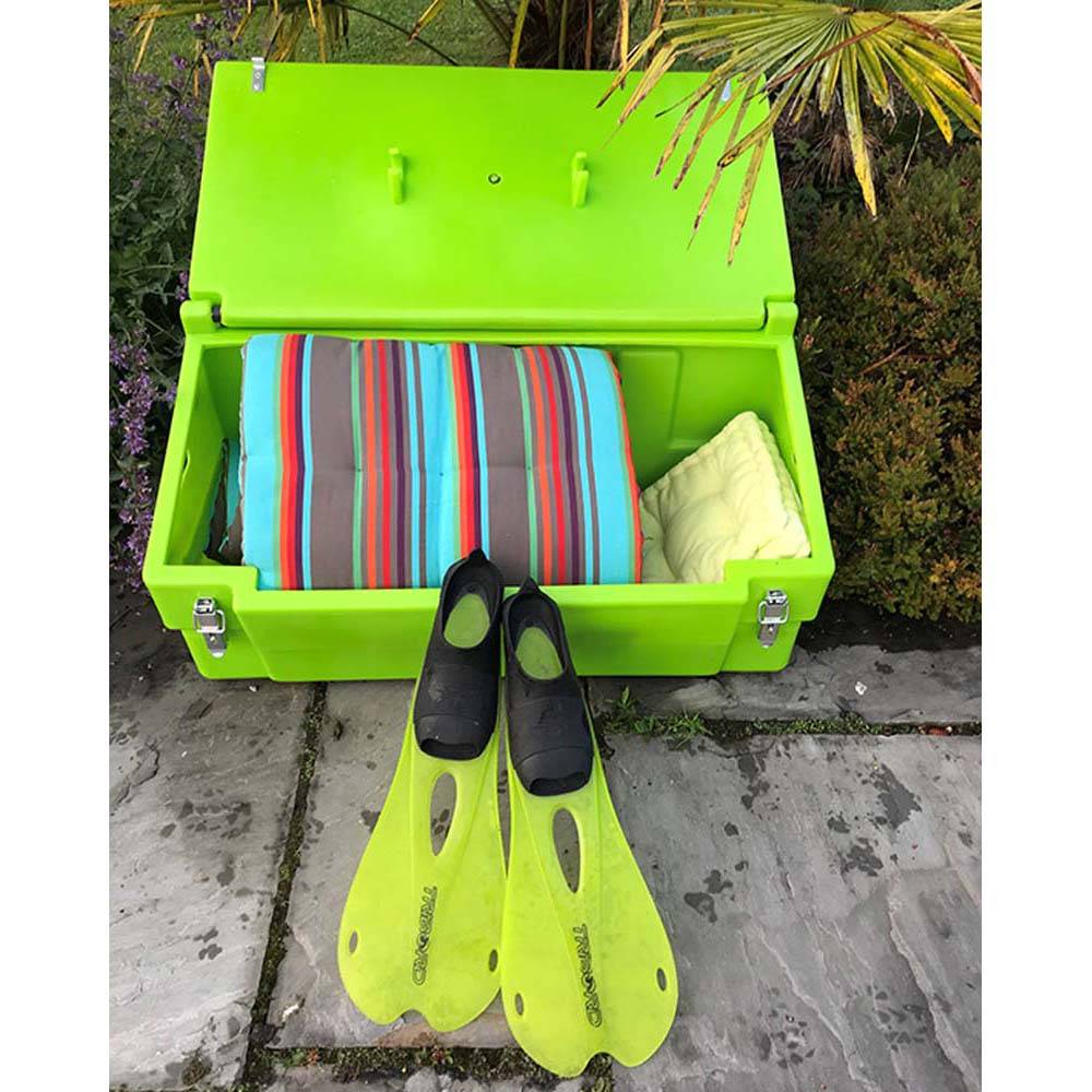 Coffre de jardin 100l avec grenouillères et cadenas- plast'up rotomoulage - Imagen 3
