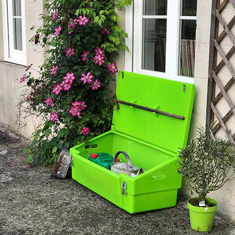 Coffre de jardin 100l avec grenouillères et cadenas- plast'up rotomoulage - Imagen 5