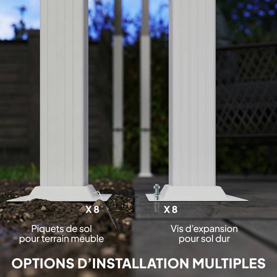 Pergola tonnelle aluminium jardin toit rétractable tissu polyester protection UV30+ 390x297cm - ComfortXL Outdoor Living - Image 8