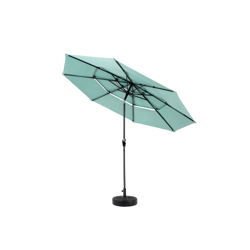 ComfortXL - Parasol Rond 3m Structure Acier Jardin 3 Niveaux Inclinable Vert - ComfortXL Outdoor Living - Image 4