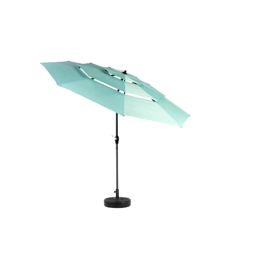 ComfortXL - Parasol Rond 3m Structure Acier Jardin 3 Niveaux Inclinable Vert - ComfortXL Outdoor Living - Image 2