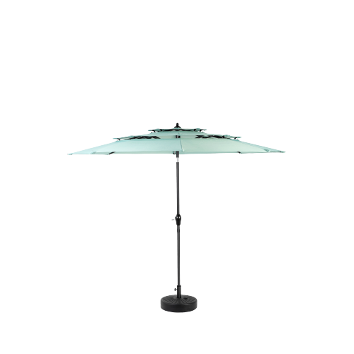 ComfortXL - Parasol Rond 3m Structure Acier Jardin 3 Niveaux Inclinable Vert - ComfortXL Outdoor Living - Image 6