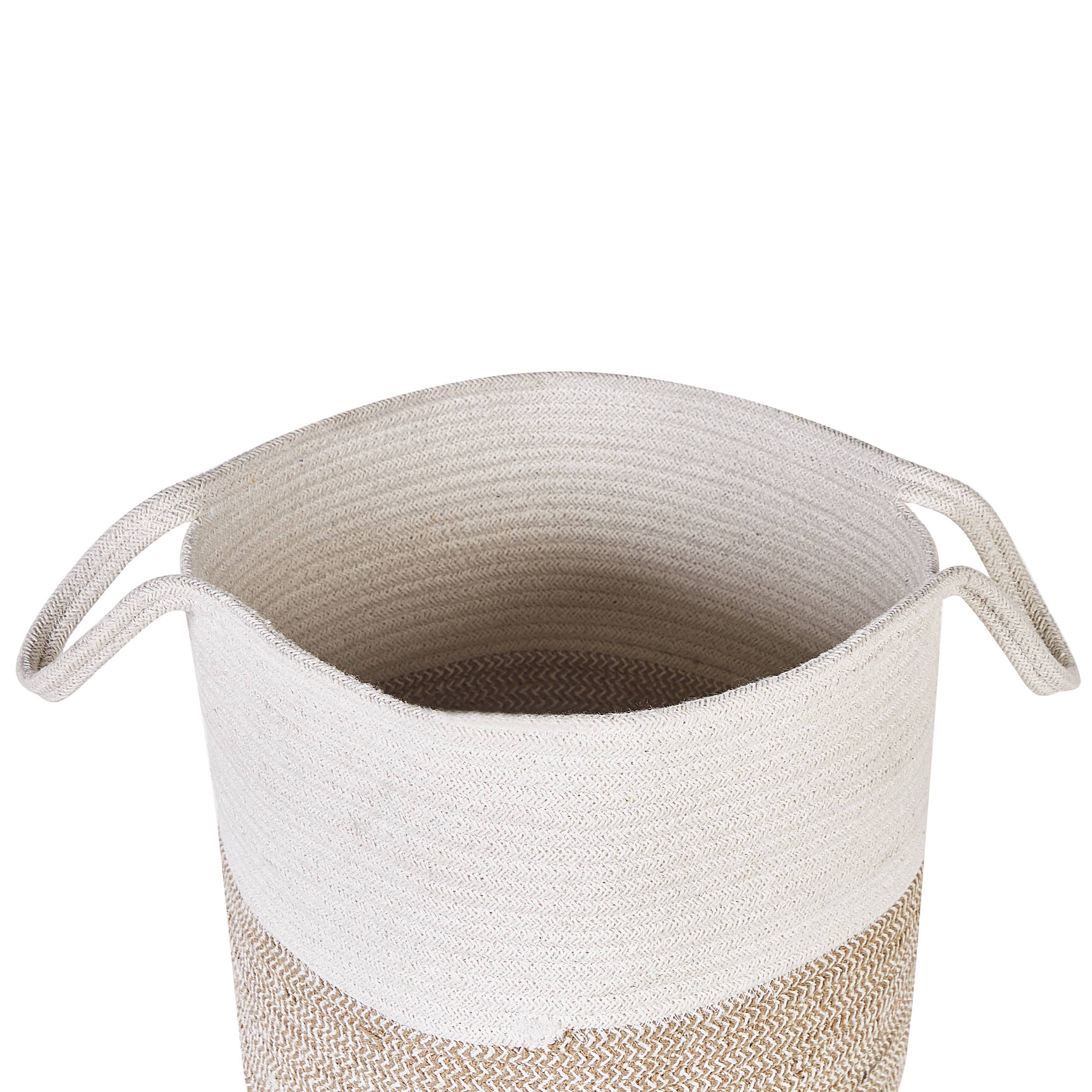 Beliani - Corbeille Coton Beige PAZHA - Beliani - Imagen 5