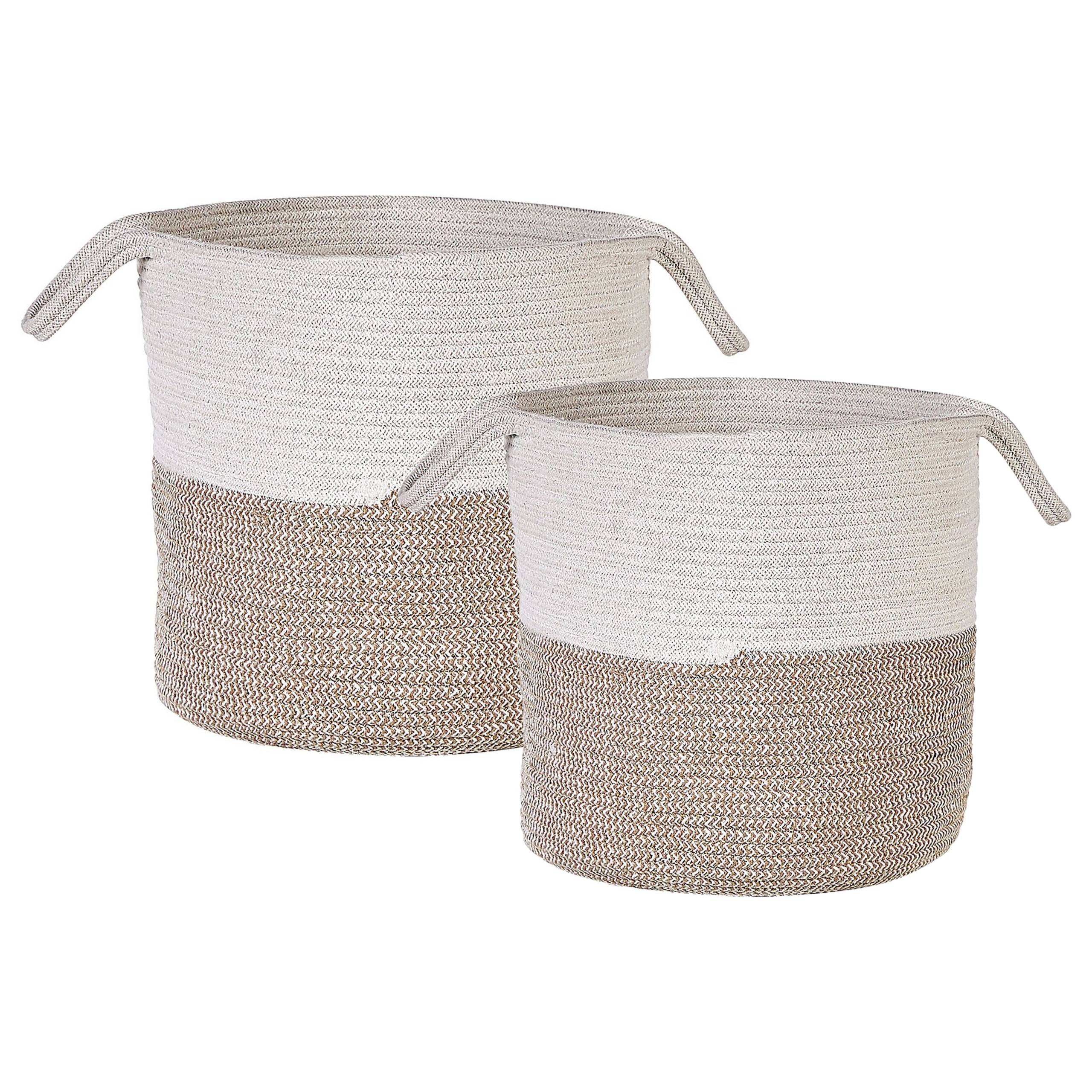 Beliani - Corbeille Coton Beige PAZHA - Beliani - Imagen 2