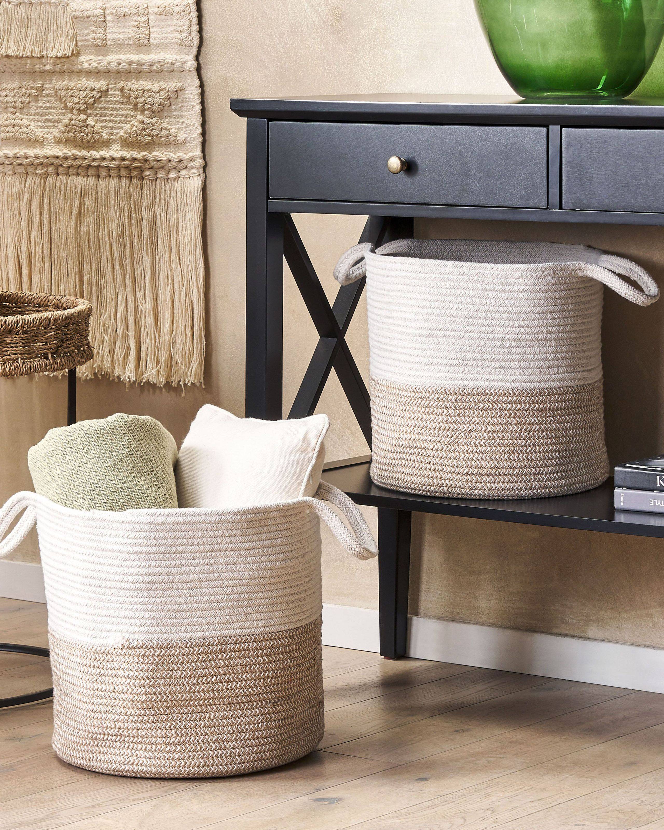 Beliani - Corbeille Coton Beige PAZHA - Beliani - Imagen 1