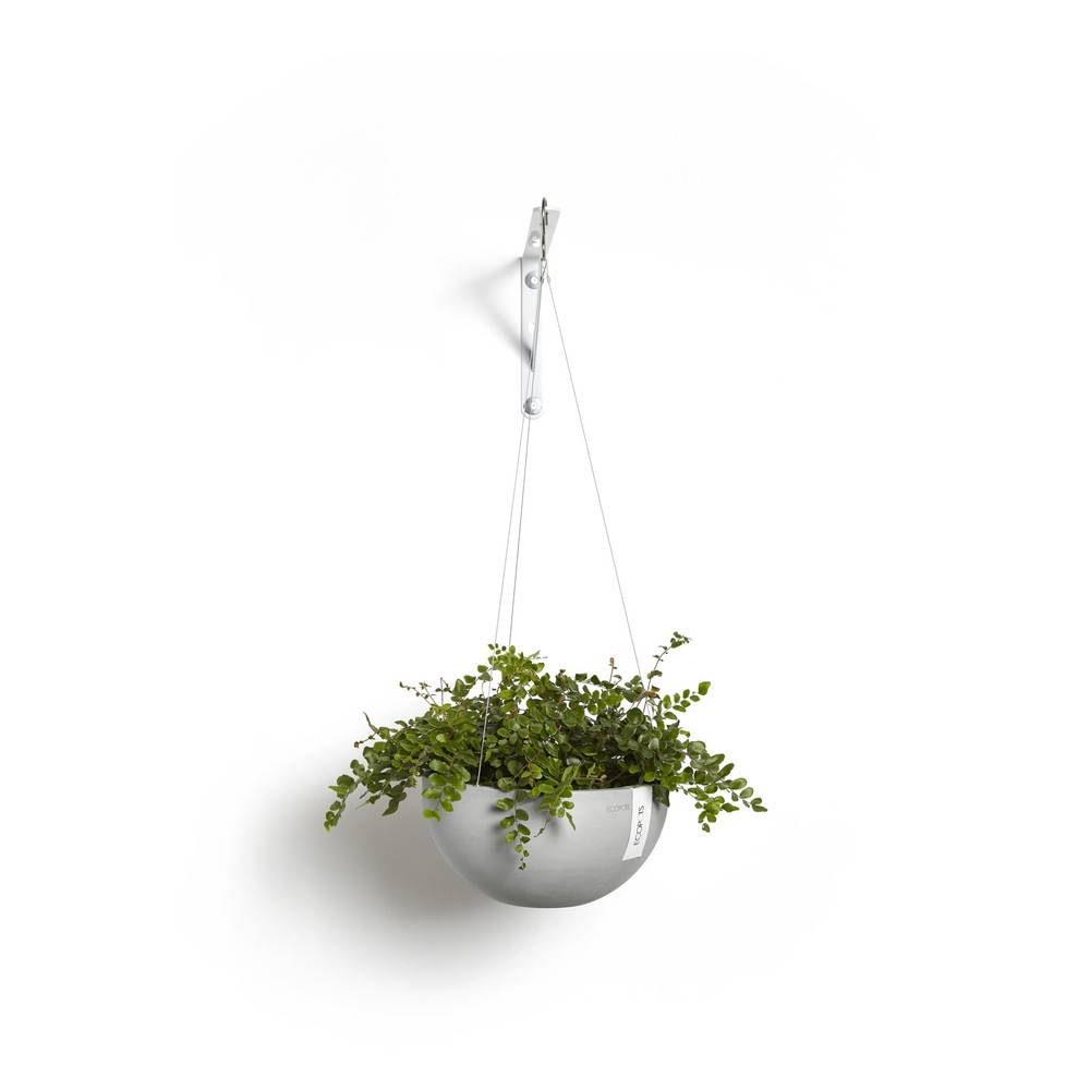 Ecopots - Pot supsendu Brussels 27 Blanc Gris - Ø 26,5 x H. 13 cm - 4,2 L ECOPOTS - Imagen 1
