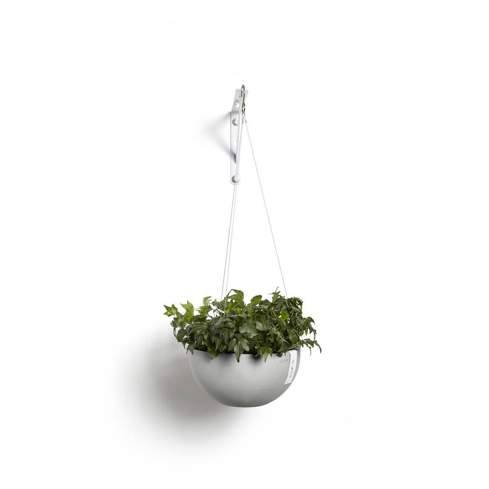 Ecopots - Pot supsendu Brussels 27 Blanc Gris - Ø 26,5 x H. 13 cm - 4,2 L ECOPOTS - Imagen 3