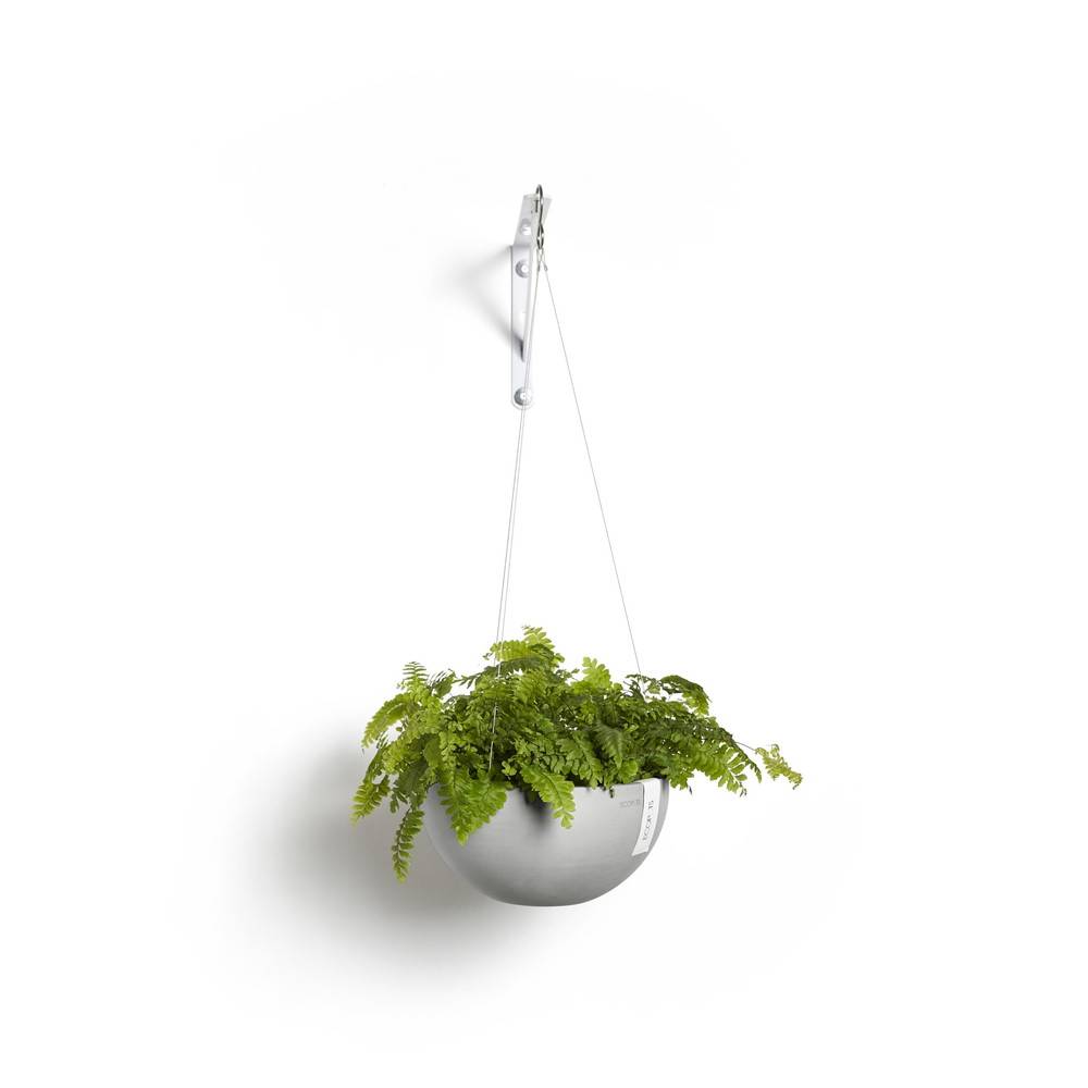 Ecopots - Pot supsendu Brussels 27 Blanc Gris - Ø 26,5 x H. 13 cm - 4,2 L ECOPOTS - Imagen 2